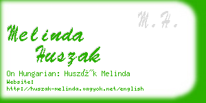 melinda huszak business card